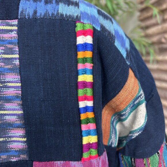 Tres Reyes Vintage Guatemalan Patchwork Hand Woven Chi Chi Jacket - Picture 8 of 12